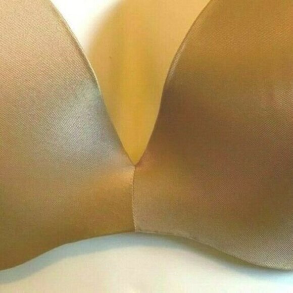 Cacique Smooth Satin Plunge Bra Underwire Size 44DDD French Almond - Picture 6 of 7